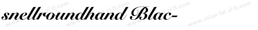 snellroundhand Blac字体转换
